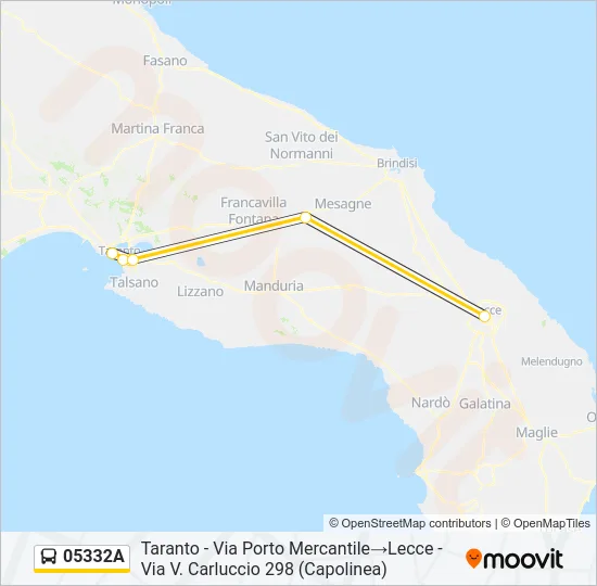 05332A Bus Line Map