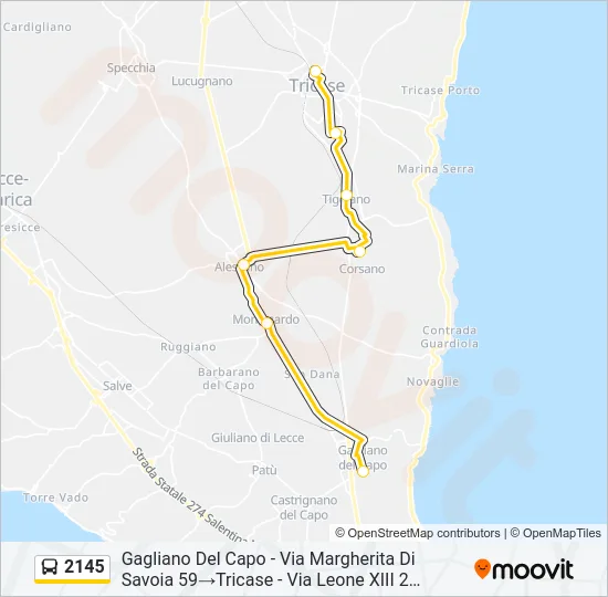 2145 Bus Line Map