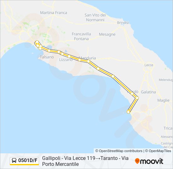 0501D/F bus Line Map