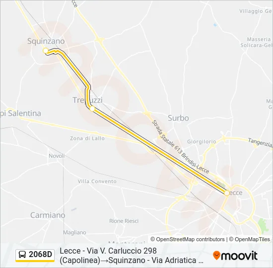 2068D Bus Line Map