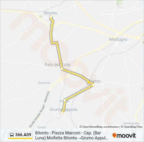 366.A09 Bus Line Map