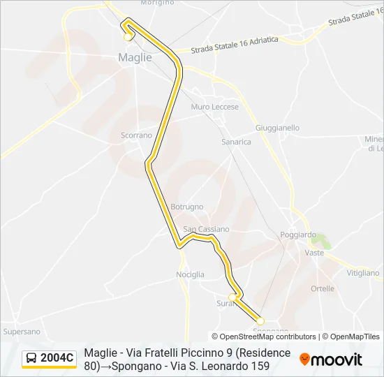 2004C Bus Line Map