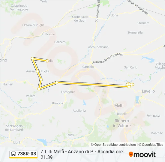738R-03 Bus Line Map