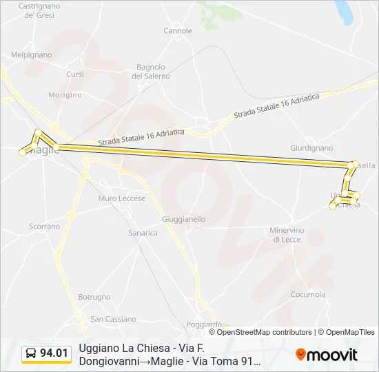94.01 Bus Line Map