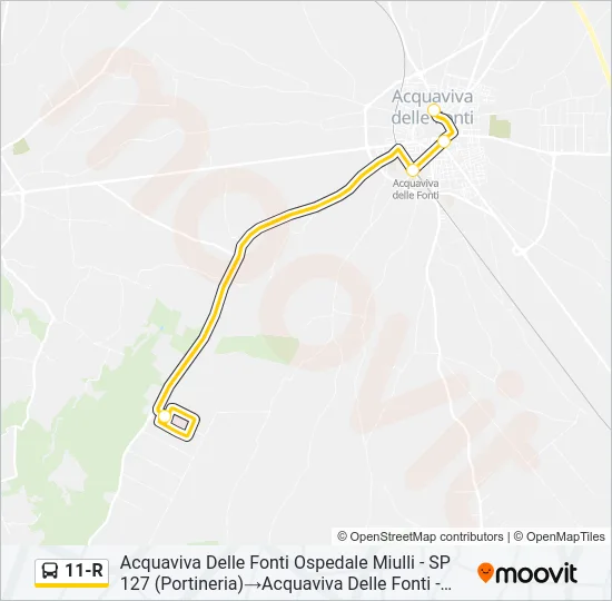 11-R Bus Line Map