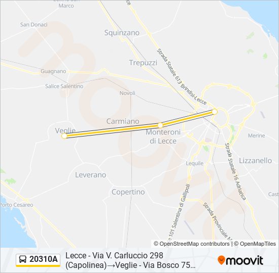 20310A bus Line Map