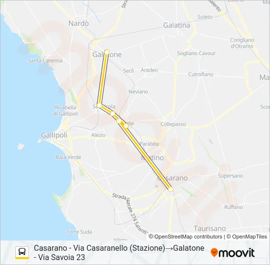2202DA -2 Bus Line Map