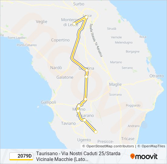 2079D bus Line Map