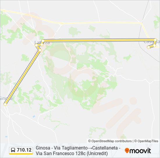 710.12 bus Line Map