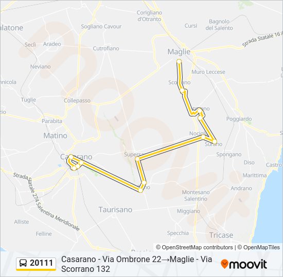 20111 Bus Line Map