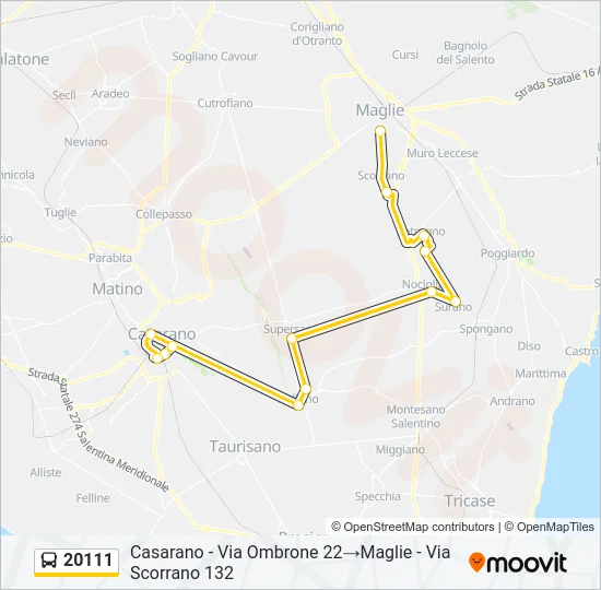 20111 Bus Line Map