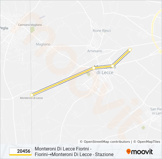 20456 bus Line Map