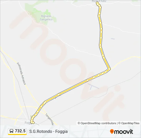 732.5 Bus Line Map