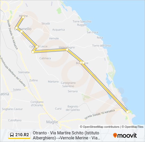 210.R2 Bus Line Map