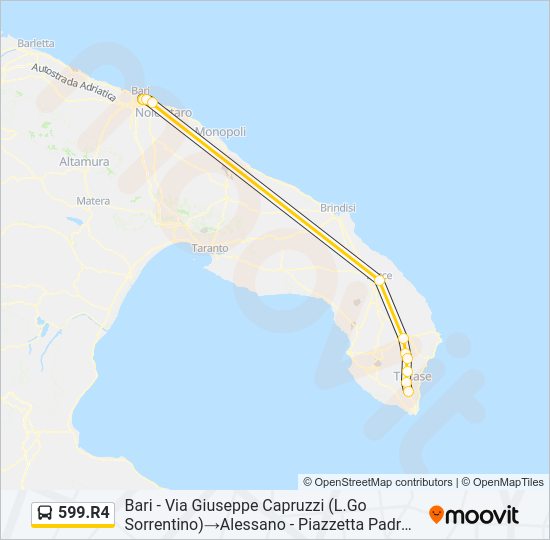 599.R4 Bus Line Map
