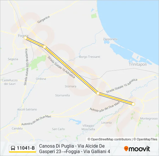 11041-B Bus Line Map