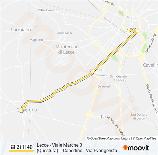 21114D bus Line Map