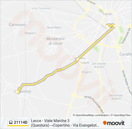21114D Bus Line Map