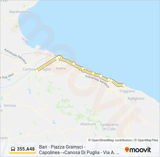 355.A48 Bus Line Map