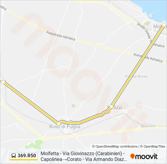 369.R50 Bus Line Map