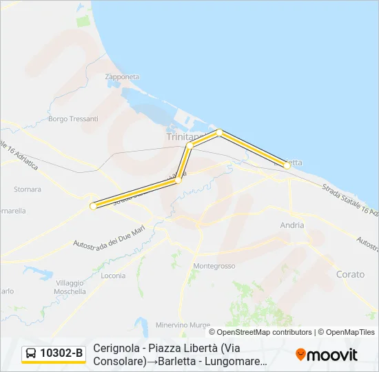 10302-B Bus Line Map