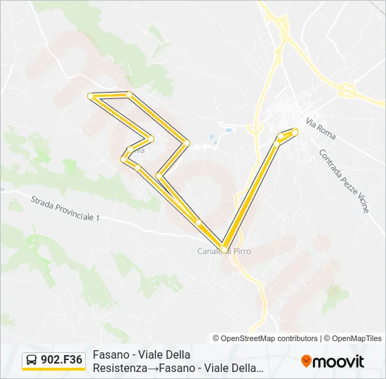 902.F36 Bus Line Map