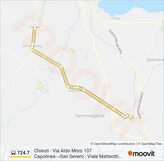 724.7 Bus Line Map