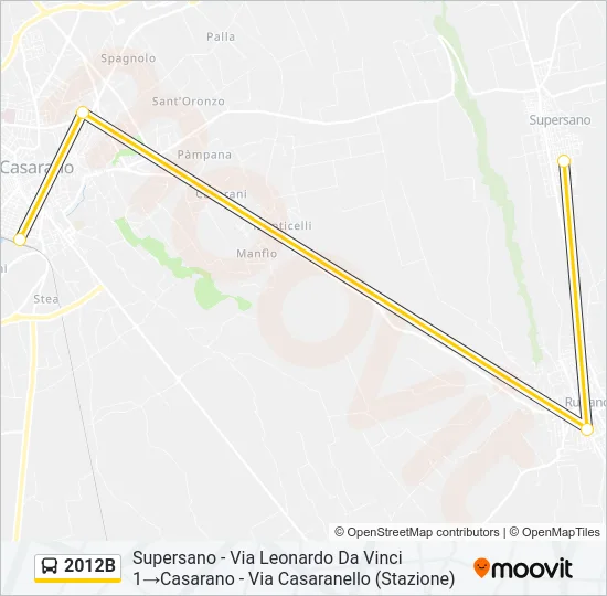 2012B Bus Line Map