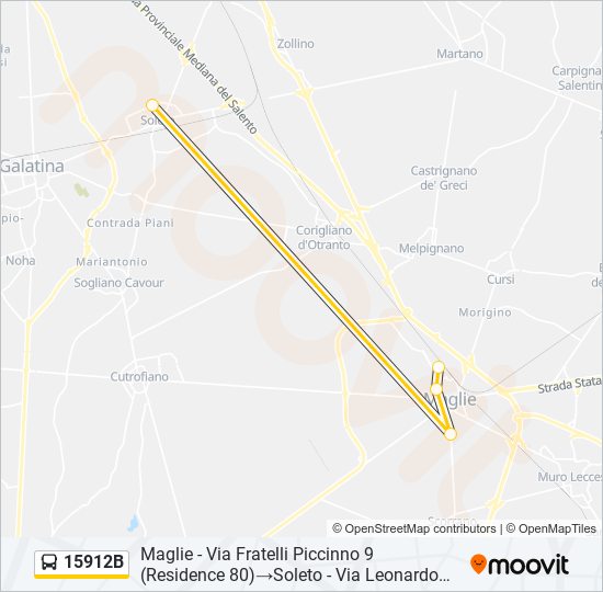 15912B bus Line Map