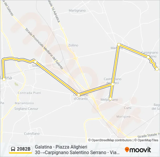 2082B Bus Line Map