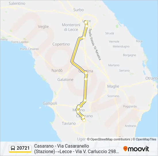 20721 Bus Line Map
