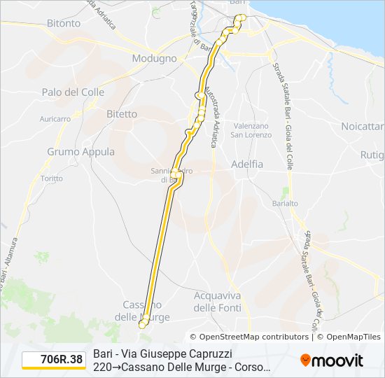 706R.38 bus Line Map