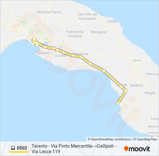 0502 bus Line Map