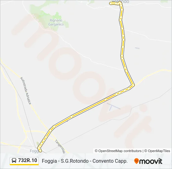 732R.10 Bus Line Map