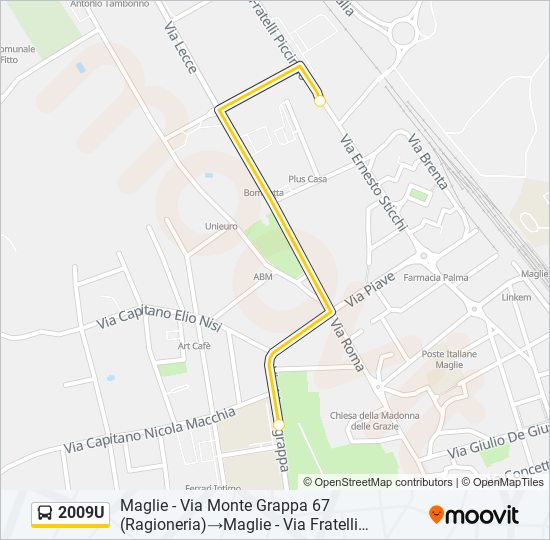 2009U bus Line Map