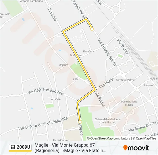 2009U Bus Line Map