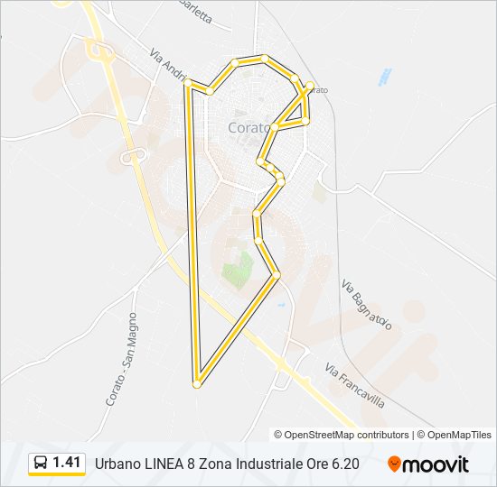 1.41 bus Line Map