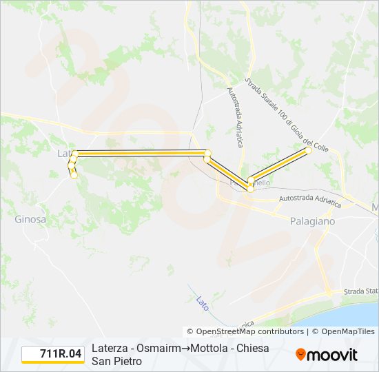 711R.04 bus Line Map