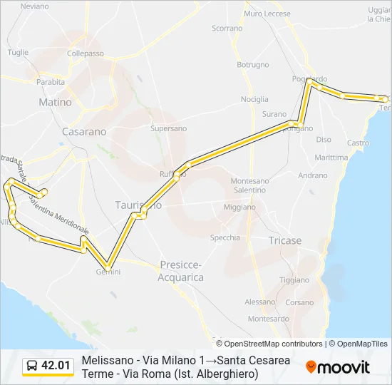 42.01 Bus Line Map