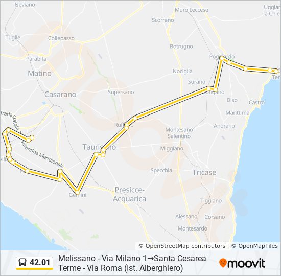 42.01 bus Line Map