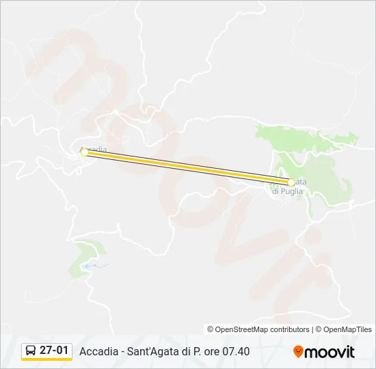 Percorso linea bus 27-01