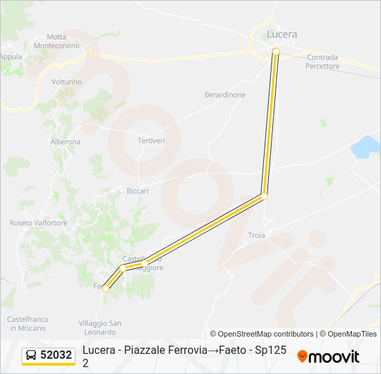 Lucera Maps 52032 Route: Schedules, Stops & Maps - Lucera - Piazzale Ferrovia→ ...