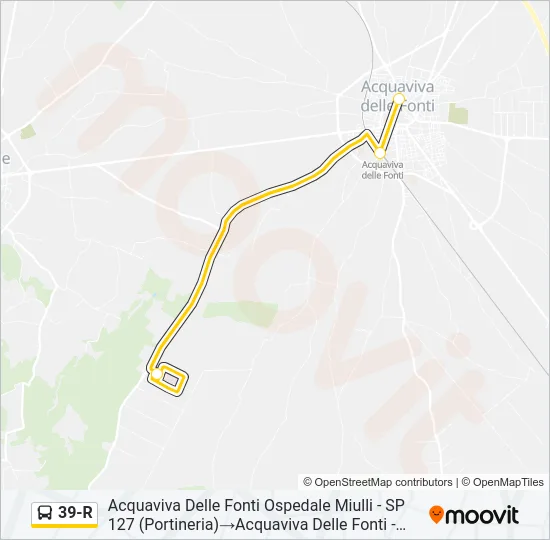 39-R Bus Line Map