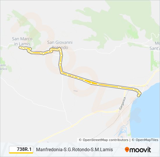 738R.1 bus Line Map