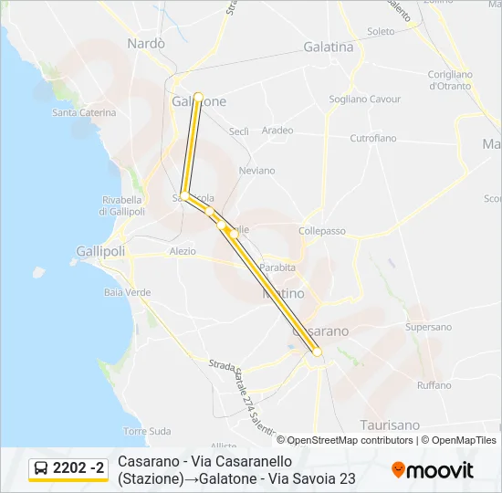 2202 -2 Bus Line Map