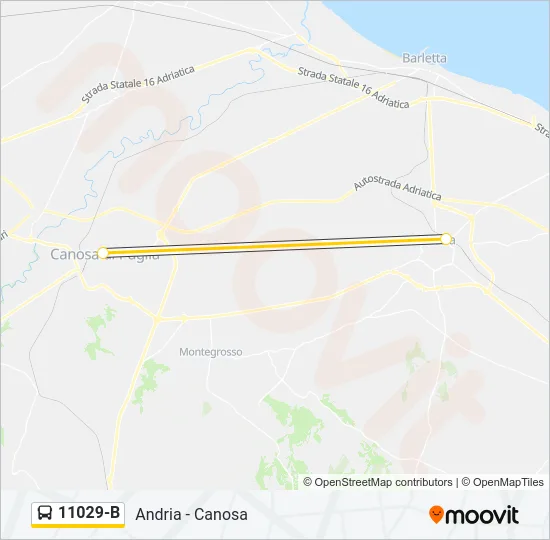 11029-B Bus Line Map