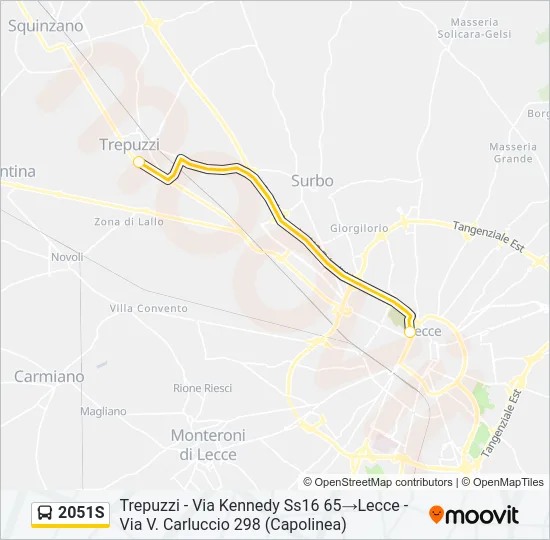 2051S Bus Line Map