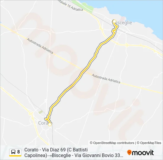 8 Bus Line Map