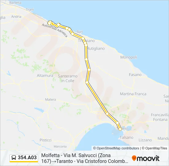 354.A03 Bus Line Map