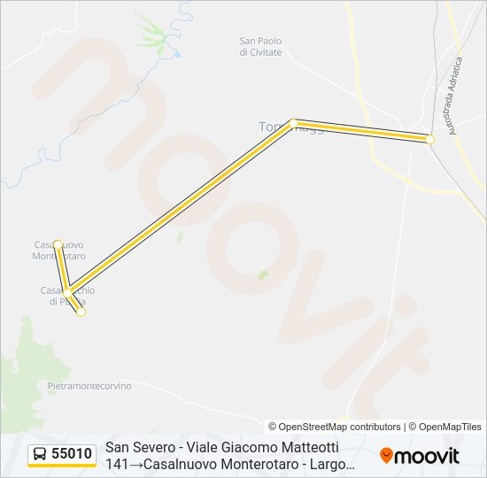 55010 Bus Line Map